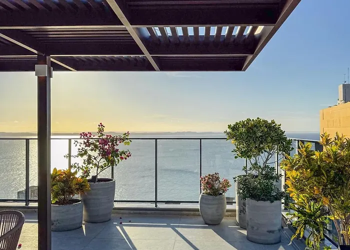 Novo Studio Com Rooftop Vista Mar E Piscina Com Borda Infinita - Estacionamento, Portaria 24Hr, Proximo Aos Principais Pontos Turisticos De Salvador